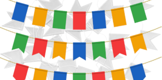 Desenhos de Bandeirinhas Juninas para Colorir e Imprimir bandeirinhas de festa junina para colorir