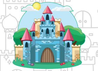 castelo para colorir