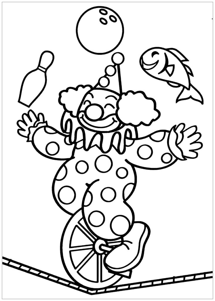 coloring pages for children circus 73336