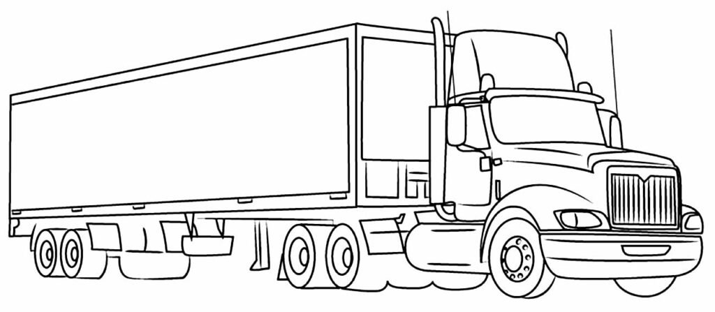 desenho de caminhao para pintar e colorir 3