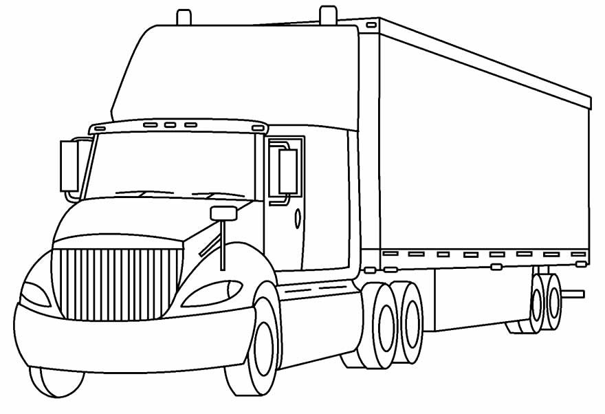 desenho de caminhao para pintar e colorir 5