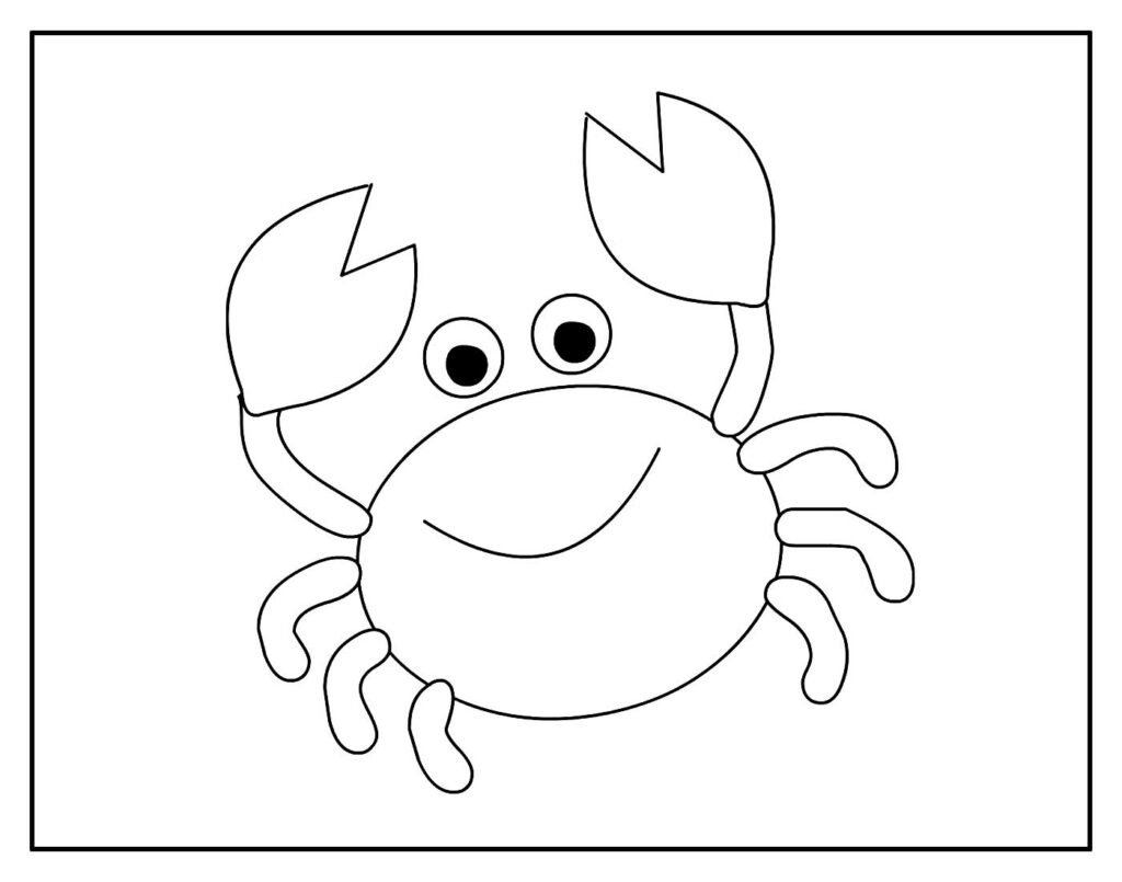 desenho de caranguejo para colorir em casa 2