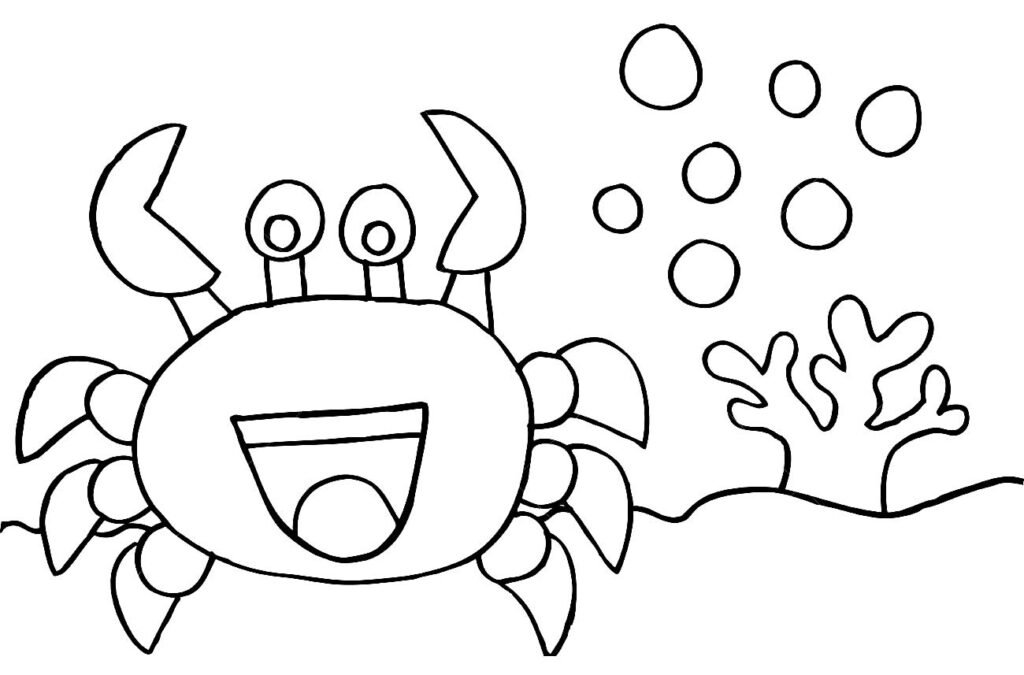 desenho de caranguejo para pintar e colorir 14
