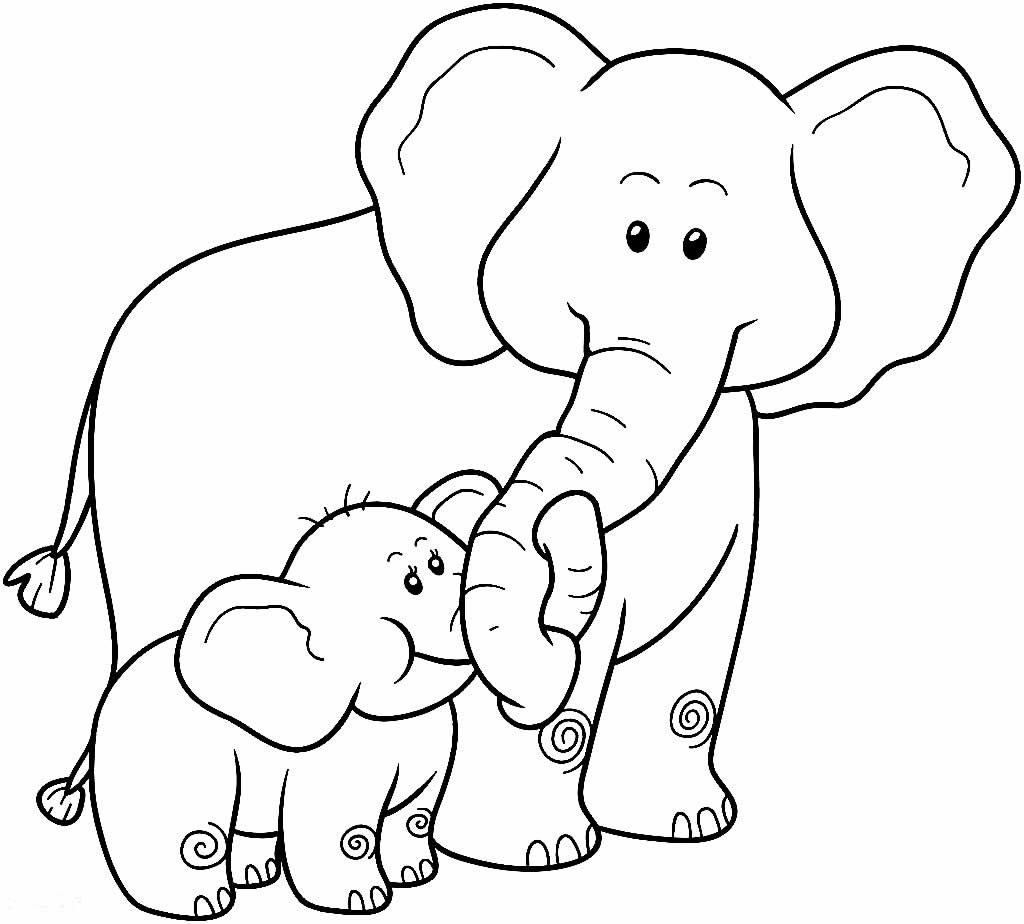 desenho de elefante para pintar e colorir 12