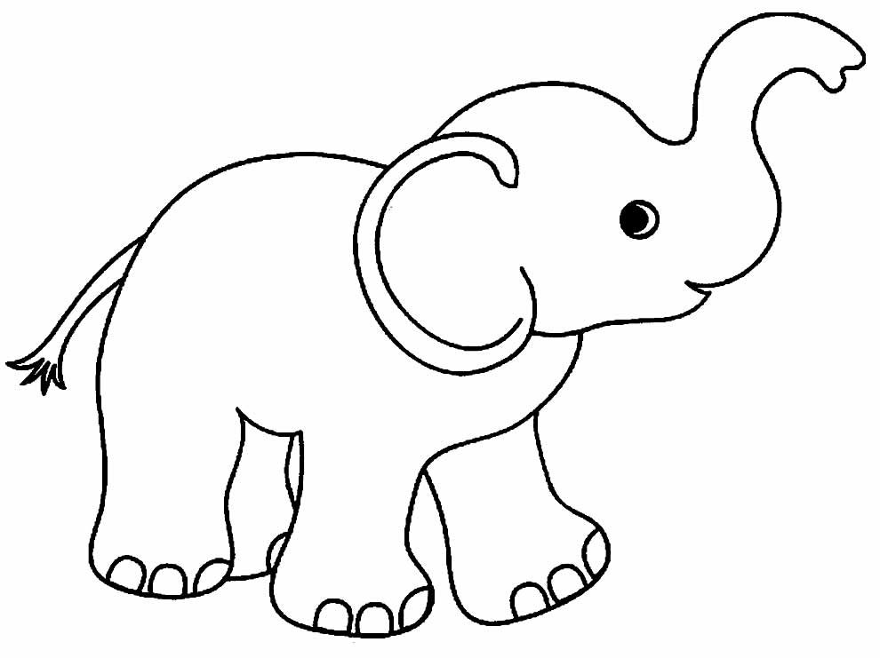 desenho de elefante para pintar e colorir 7