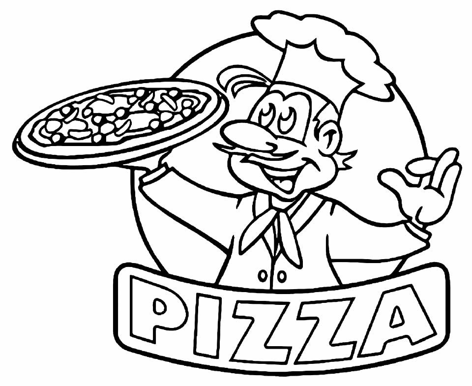 desenho de pizza para pintar e colorir 1