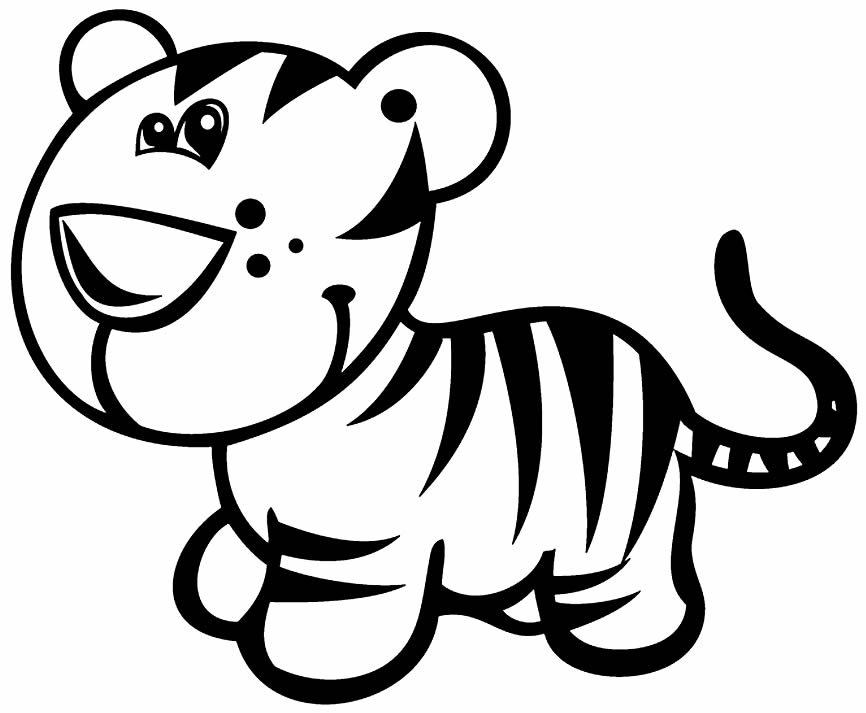 desenho de tigre para colorir 14