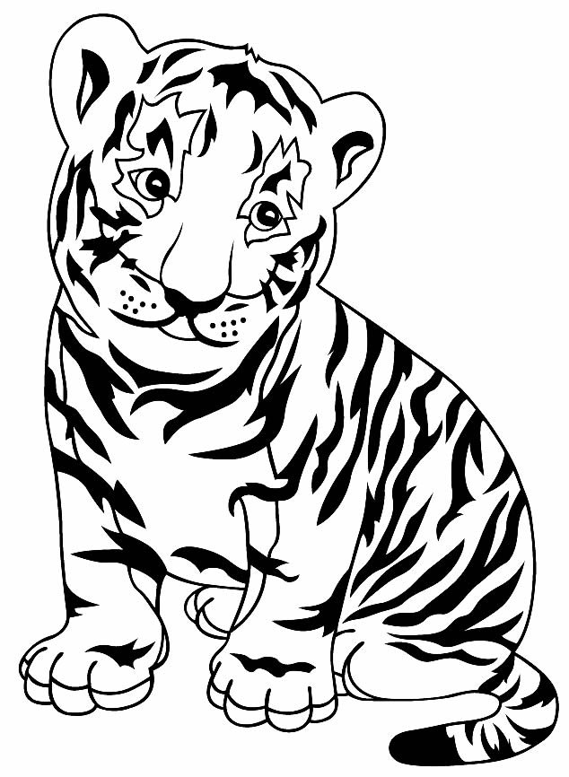 desenho de tigre para colorir 3