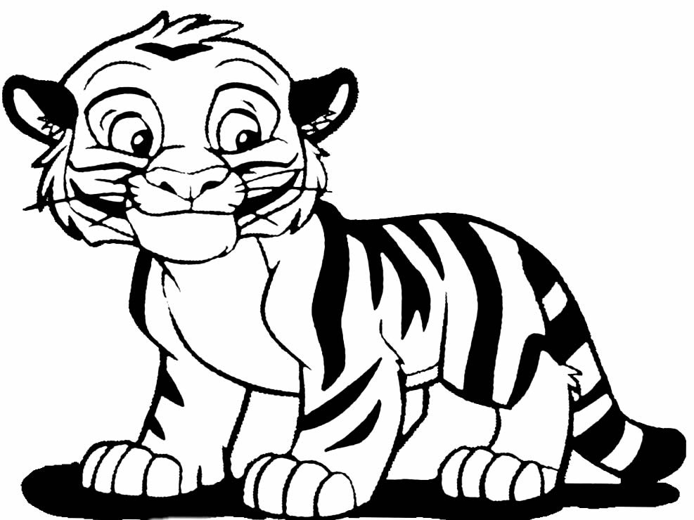 desenho de tigre para colorir 7