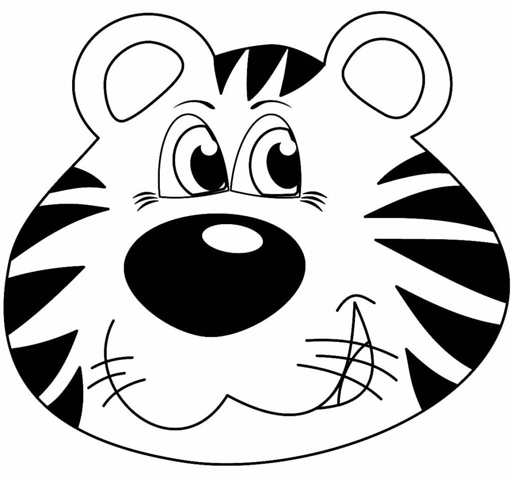desenho de tigre para pintar e colorir 11