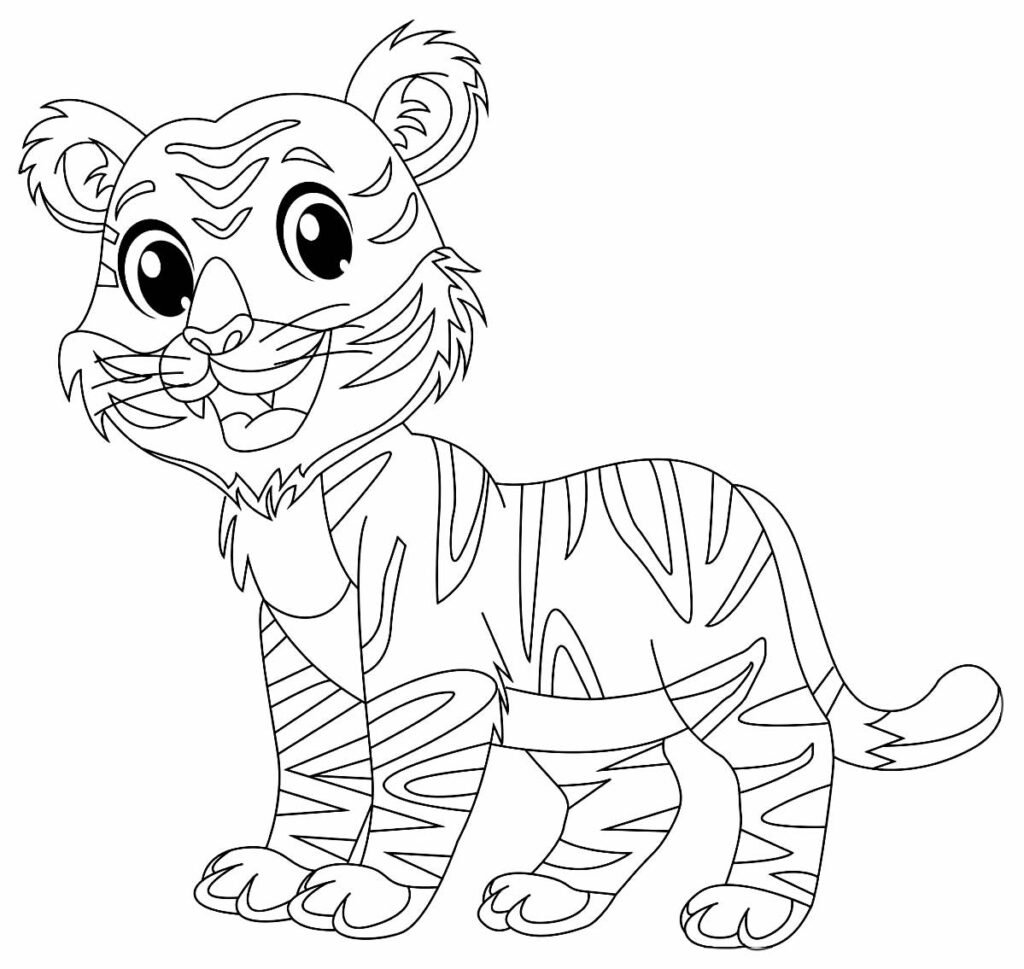 desenho de tigre para pintar e colorir 14 desenho de tigre para pintar e colorir 14