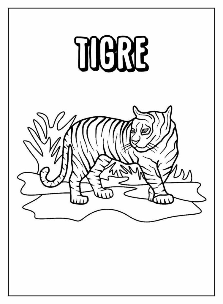 desenho de tigre para pintar e colorir 20