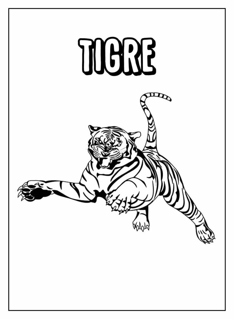 desenho de tigre para pintar e colorir 21