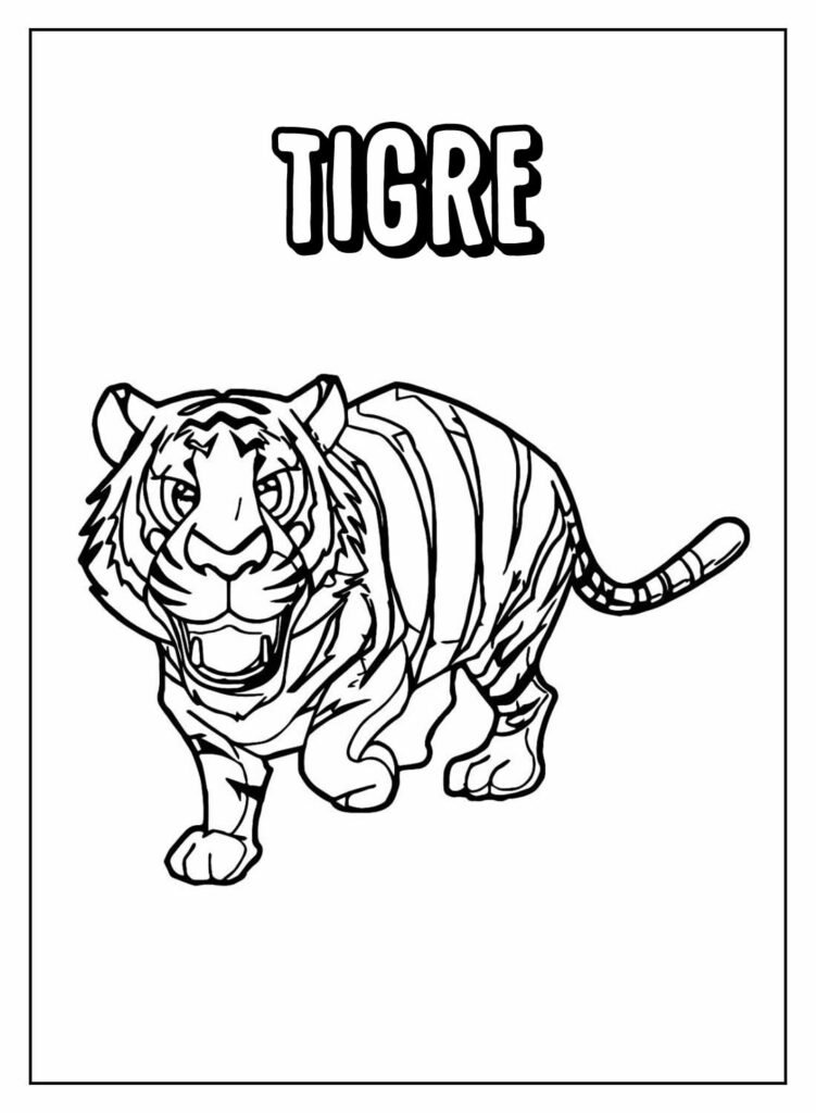 desenho de tigre para pintar e colorir 23
