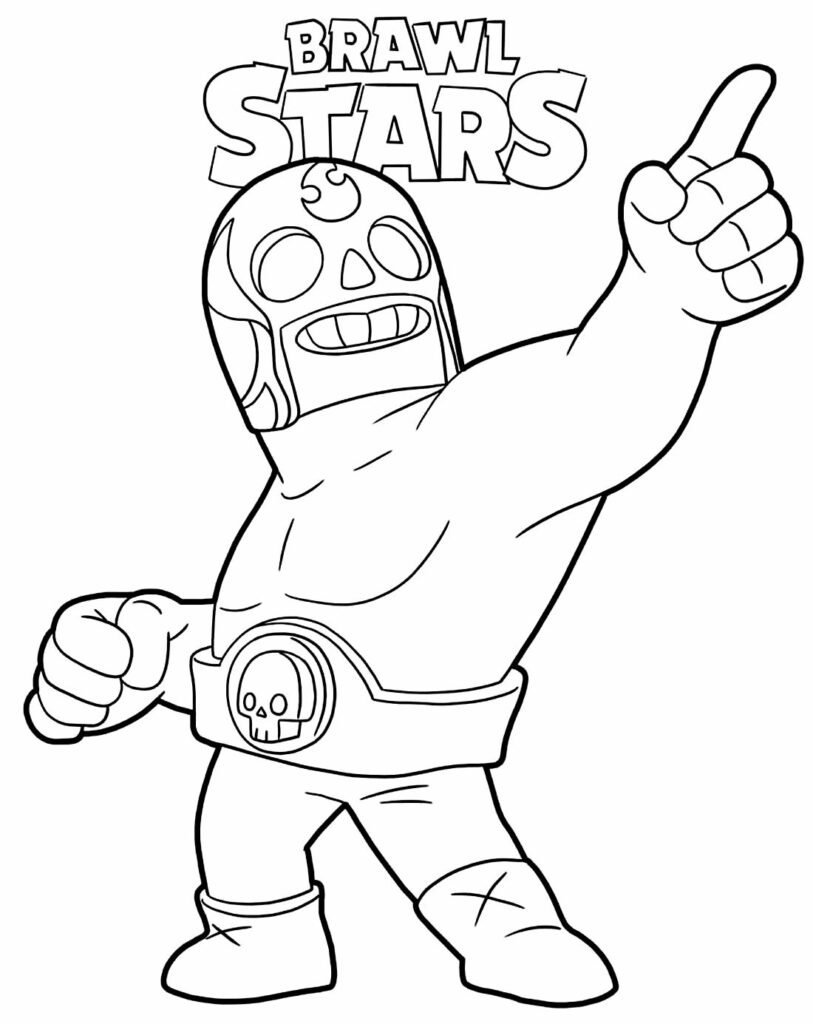 desenho do brawl stars para pintar 8