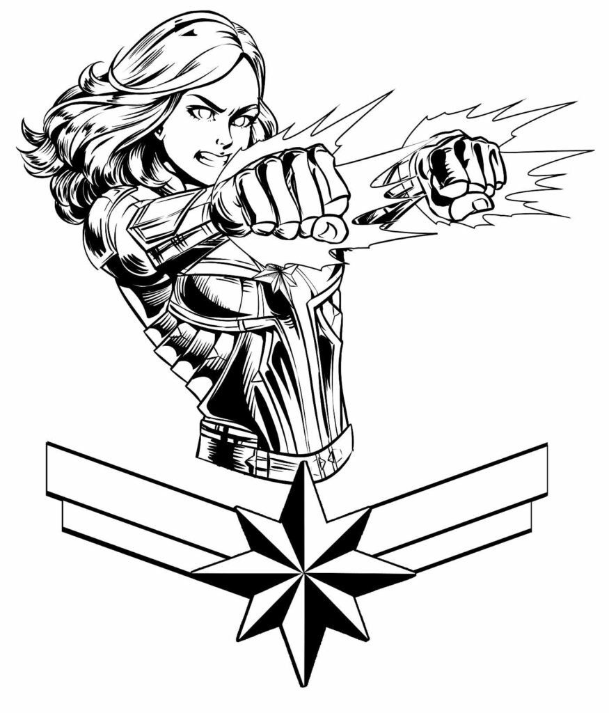 desenhos da capita marvel para colorir 15