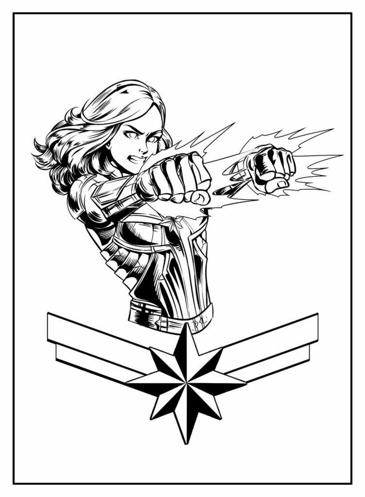 desenhos da capita marvel para colorir 17