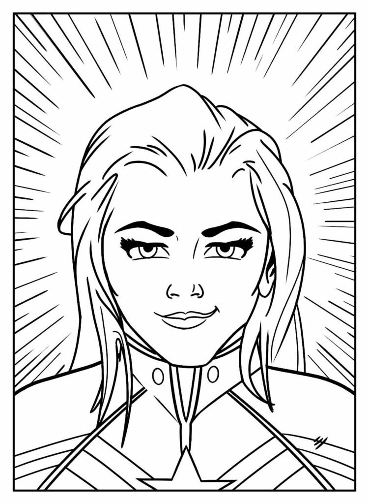 desenhos da capita marvel para colorir 18