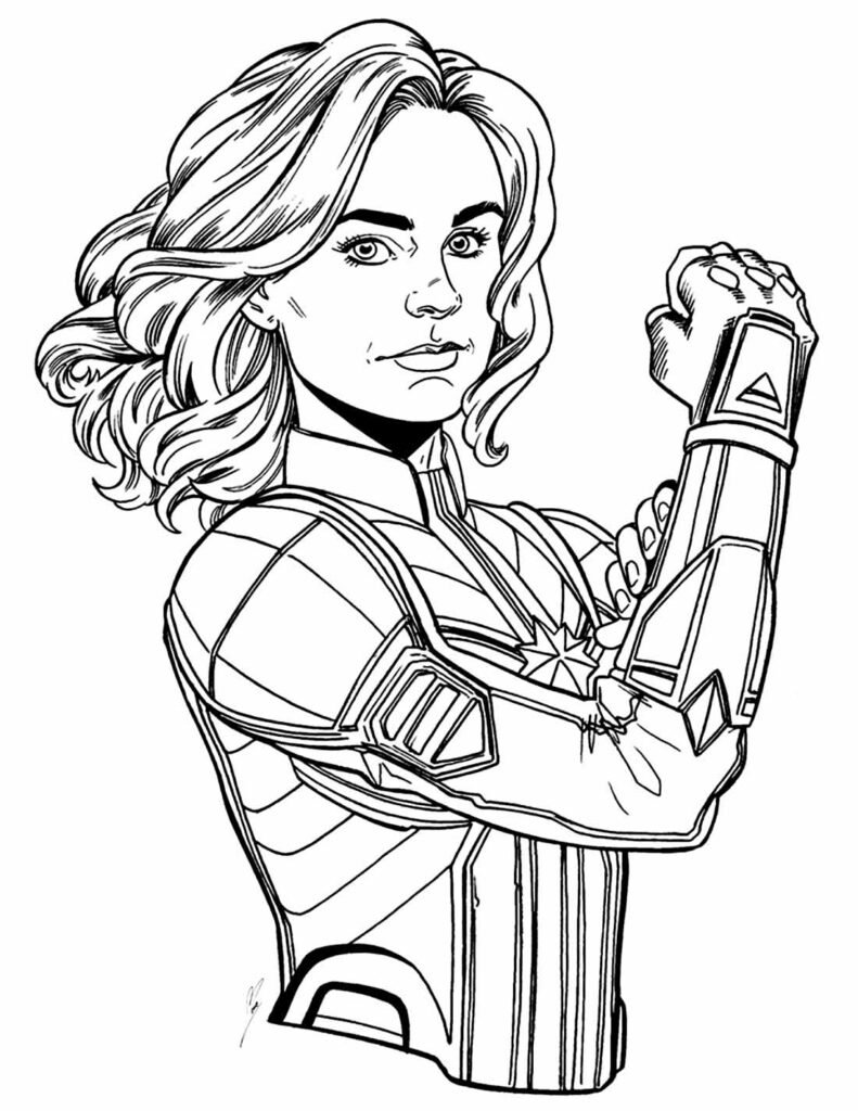 desenhos da capita marvel para colorir 19