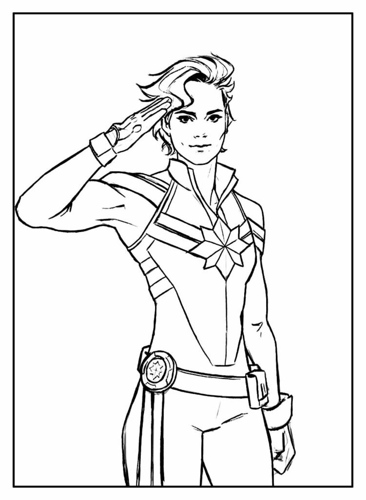 desenhos da capita marvel para colorir 22