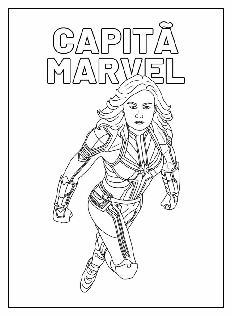 desenhos da capita marvel para colorir 5