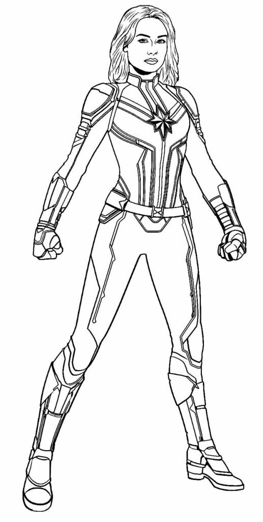 desenhos da capita marvel para colorir 6