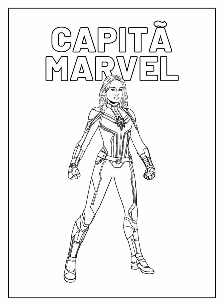 desenhos da capita marvel para colorir 8