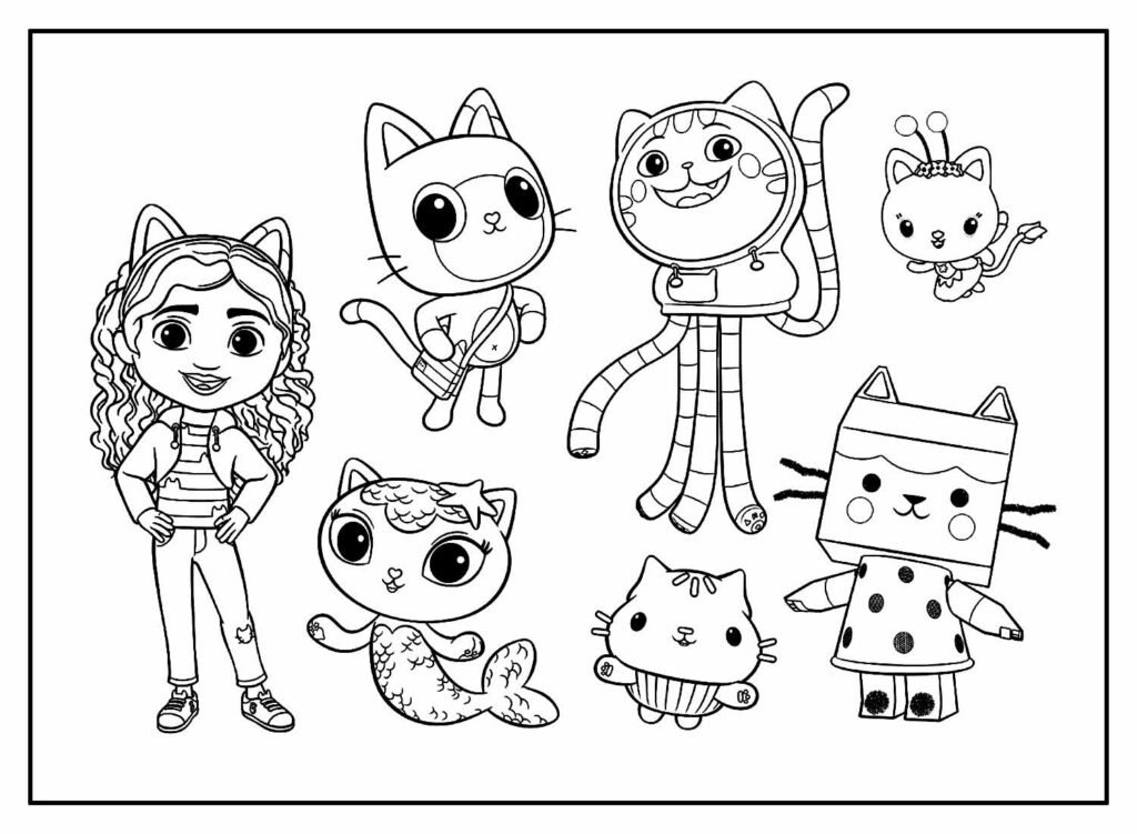 desenhos da casa magica da gabby para colorir 4