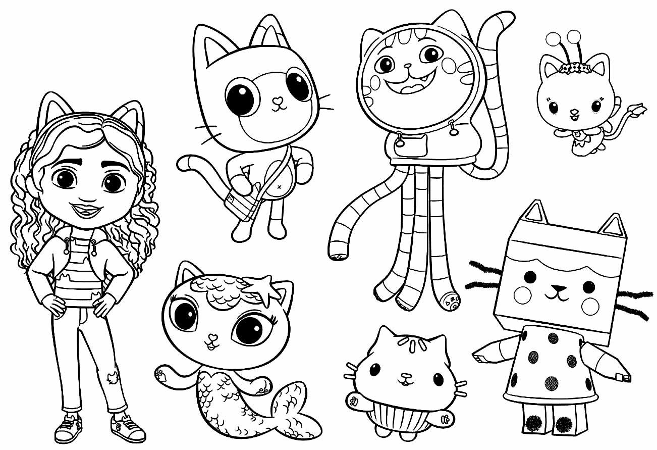 Desenhos da Casa Mágica da Gabby para Colorir e Imprimir - Aprender a ...