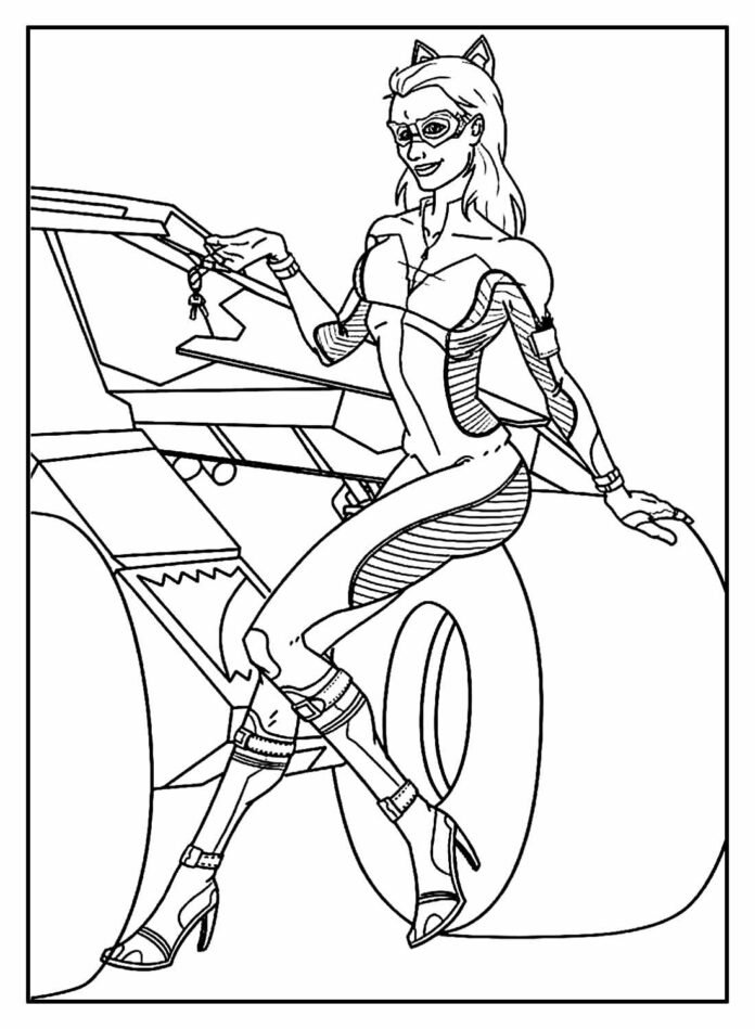 Desenhos da Mulher-Gato para Colorir e Imprimir - Aprender a Desenhar