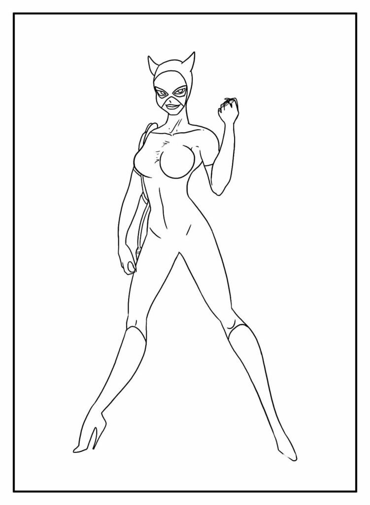 desenhos da mulher gato para colorir 3 desenhos da mulher gato para colorir 3