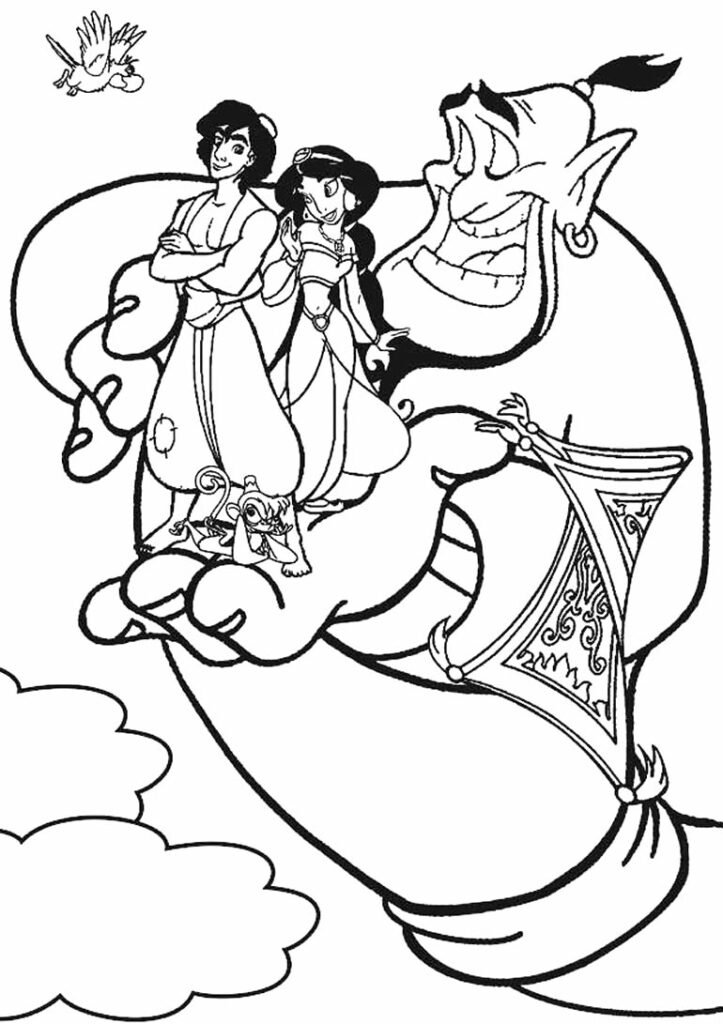 desenhos de aladin para colorir 2