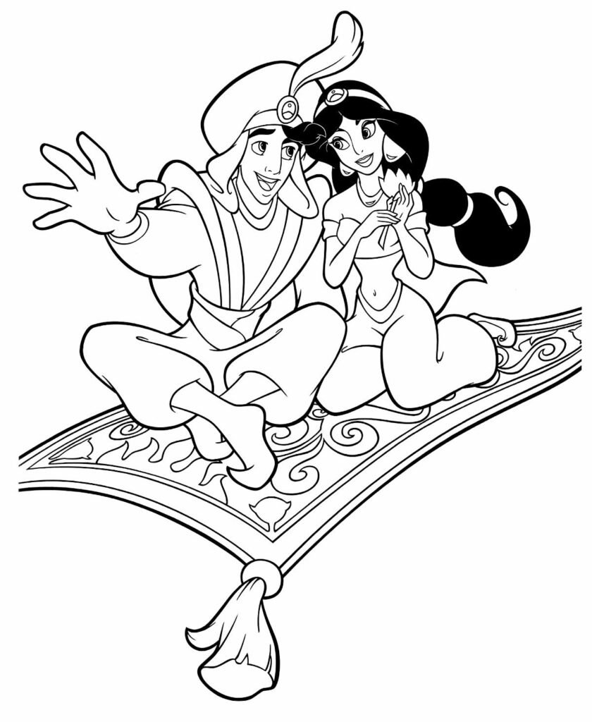 desenhos de aladin para colorir 4 1