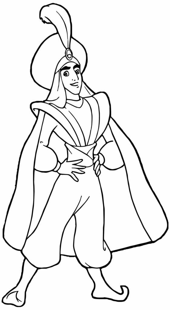 desenhos de aladin para colorir 4 scaled 1