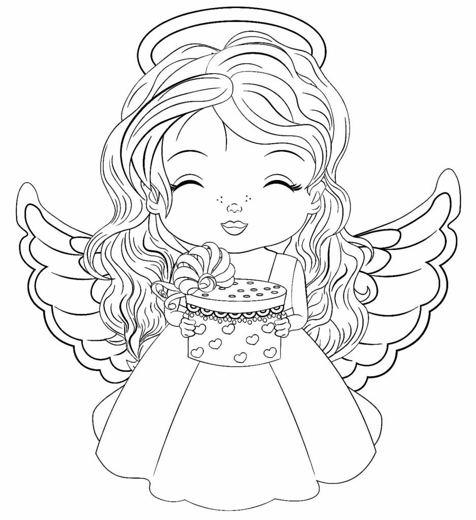 desenhos de anjinhas para colorir 16
