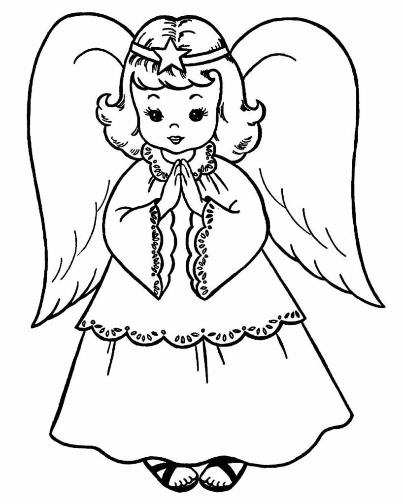 desenhos de anjinhas para colorir 2