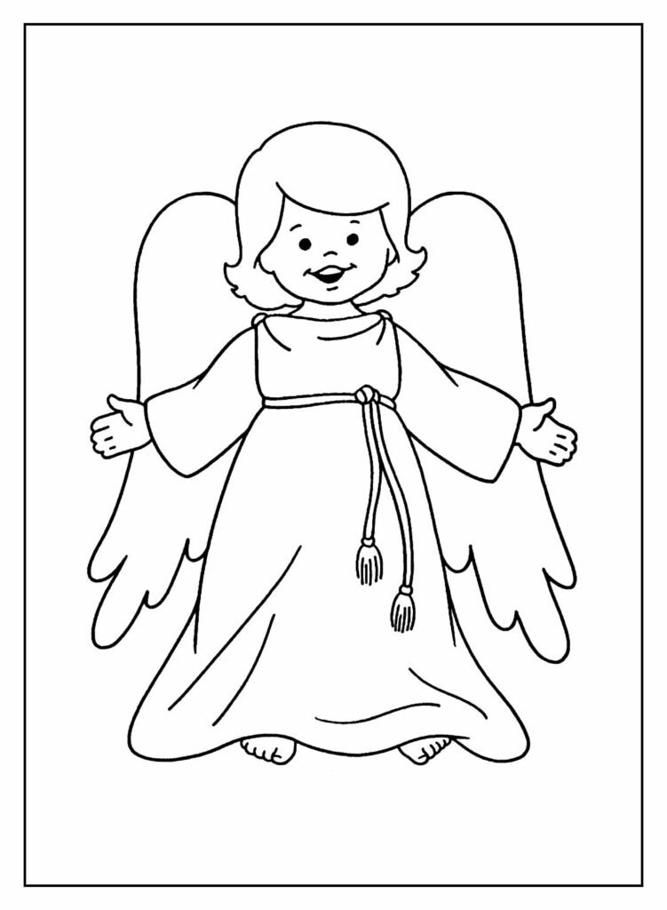 desenhos de anjinhas para colorir 4
