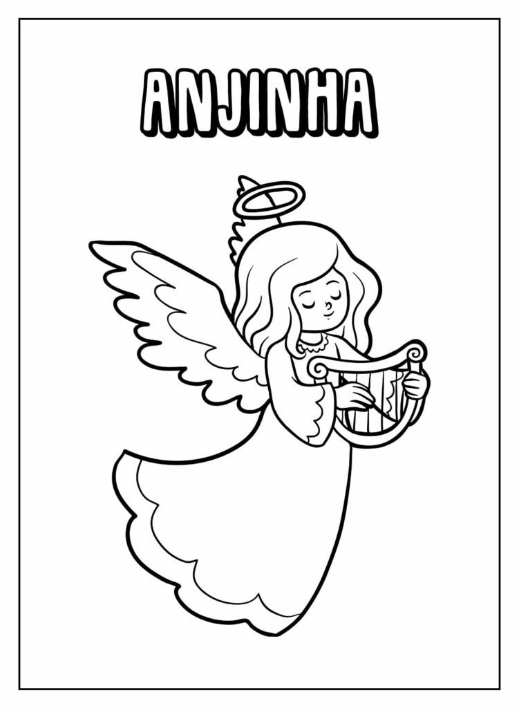 desenhos de anjinhas para colorir 7