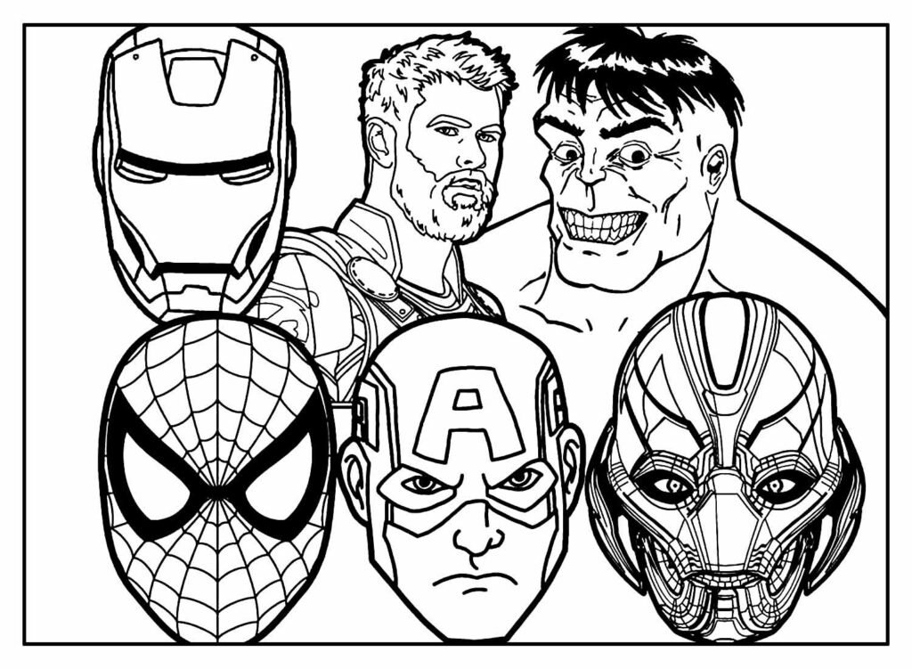 desenhos de avengers para colorir 1