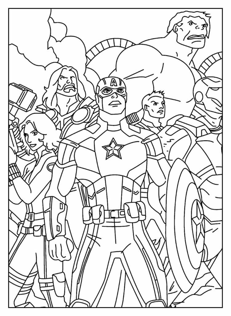 desenhos de avengers para colorir 10