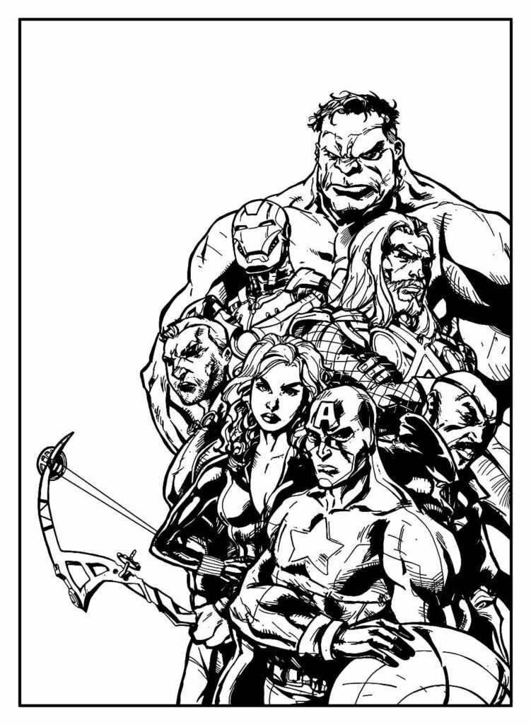 desenhos de avengers para colorir 14