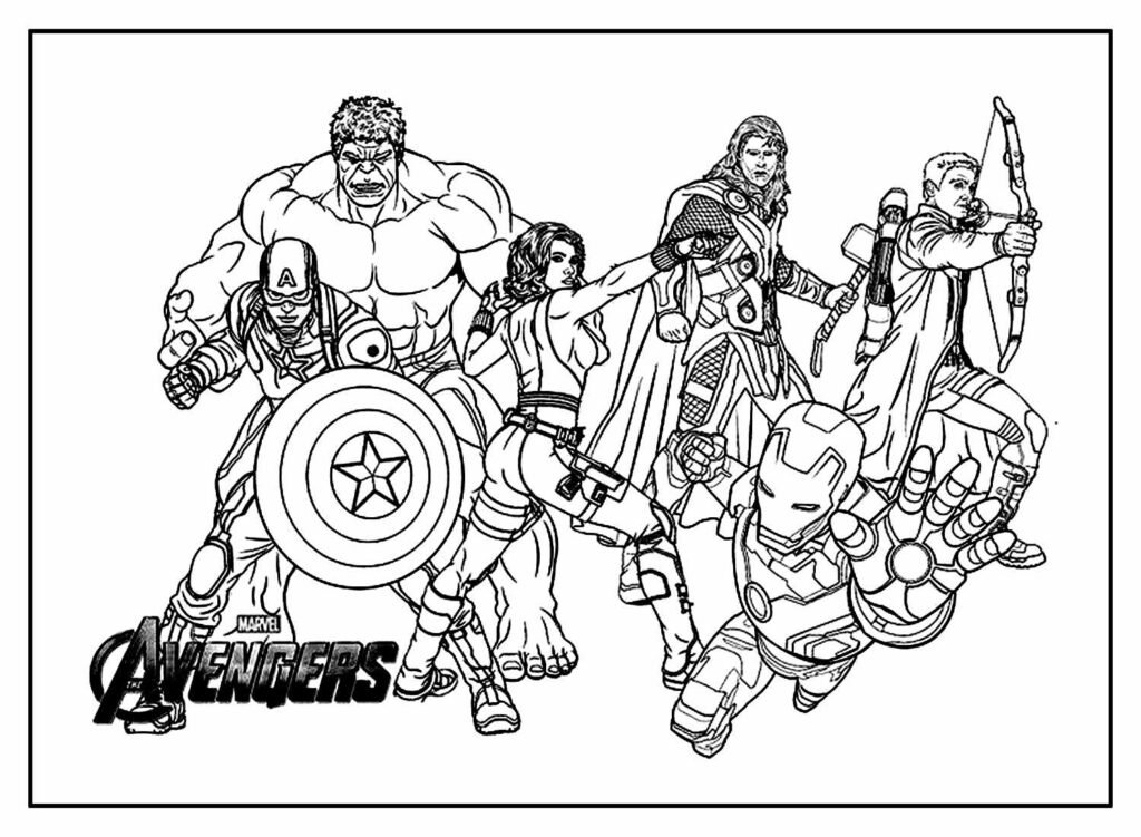 desenhos de avengers para colorir 2