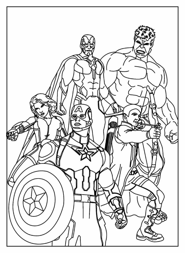 desenhos de avengers para colorir 3