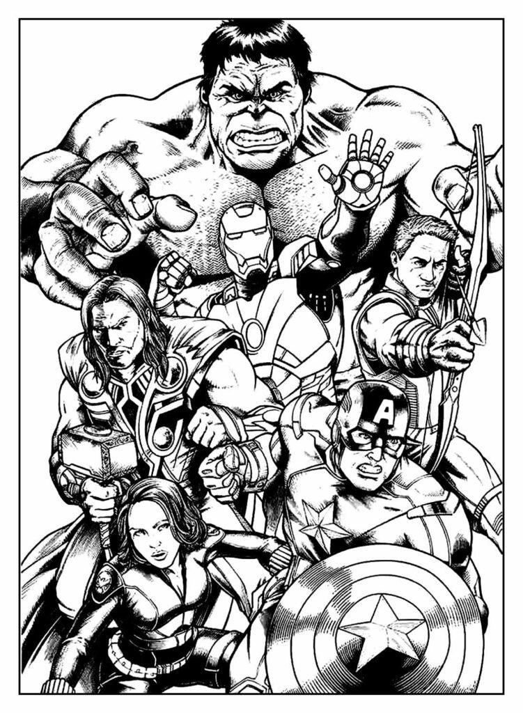 desenhos de avengers para colorir 4