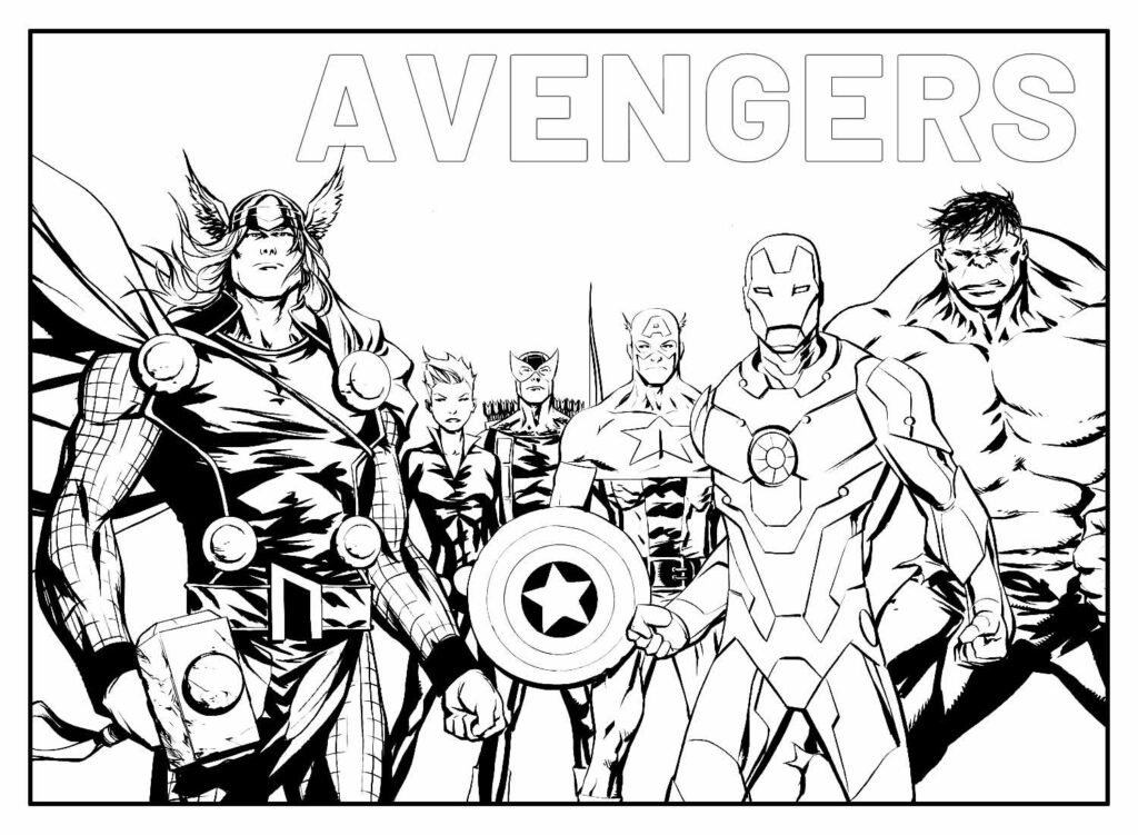 desenhos de avengers para colorir 5