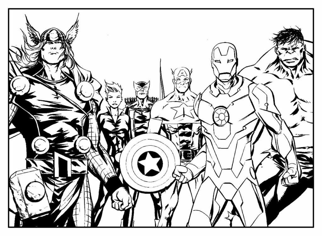 desenhos de avengers para colorir 6