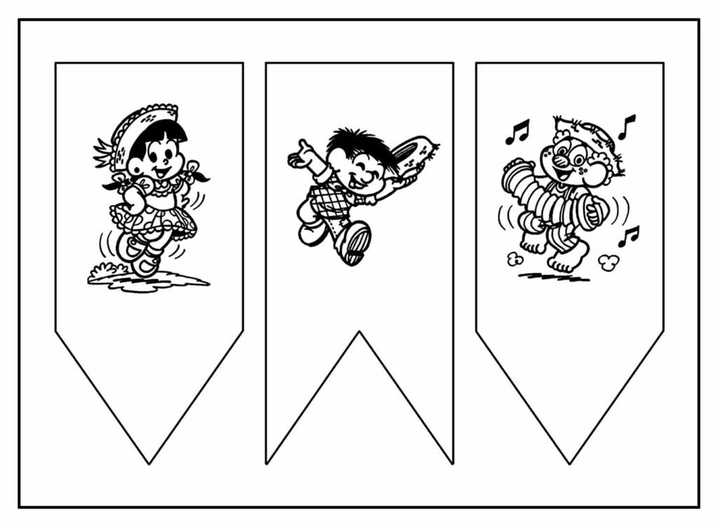 desenhos de bandeirinhas juninas para colorir 10