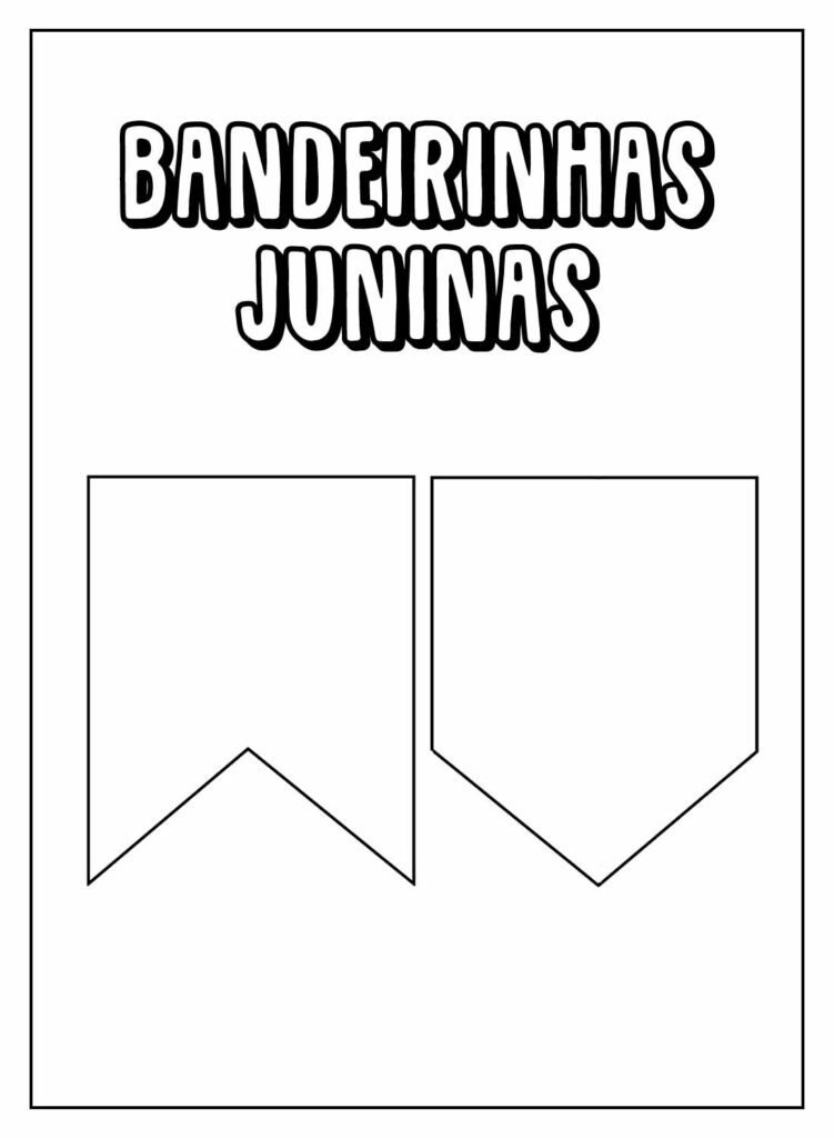 desenhos de bandeirinhas juninas para colorir 2