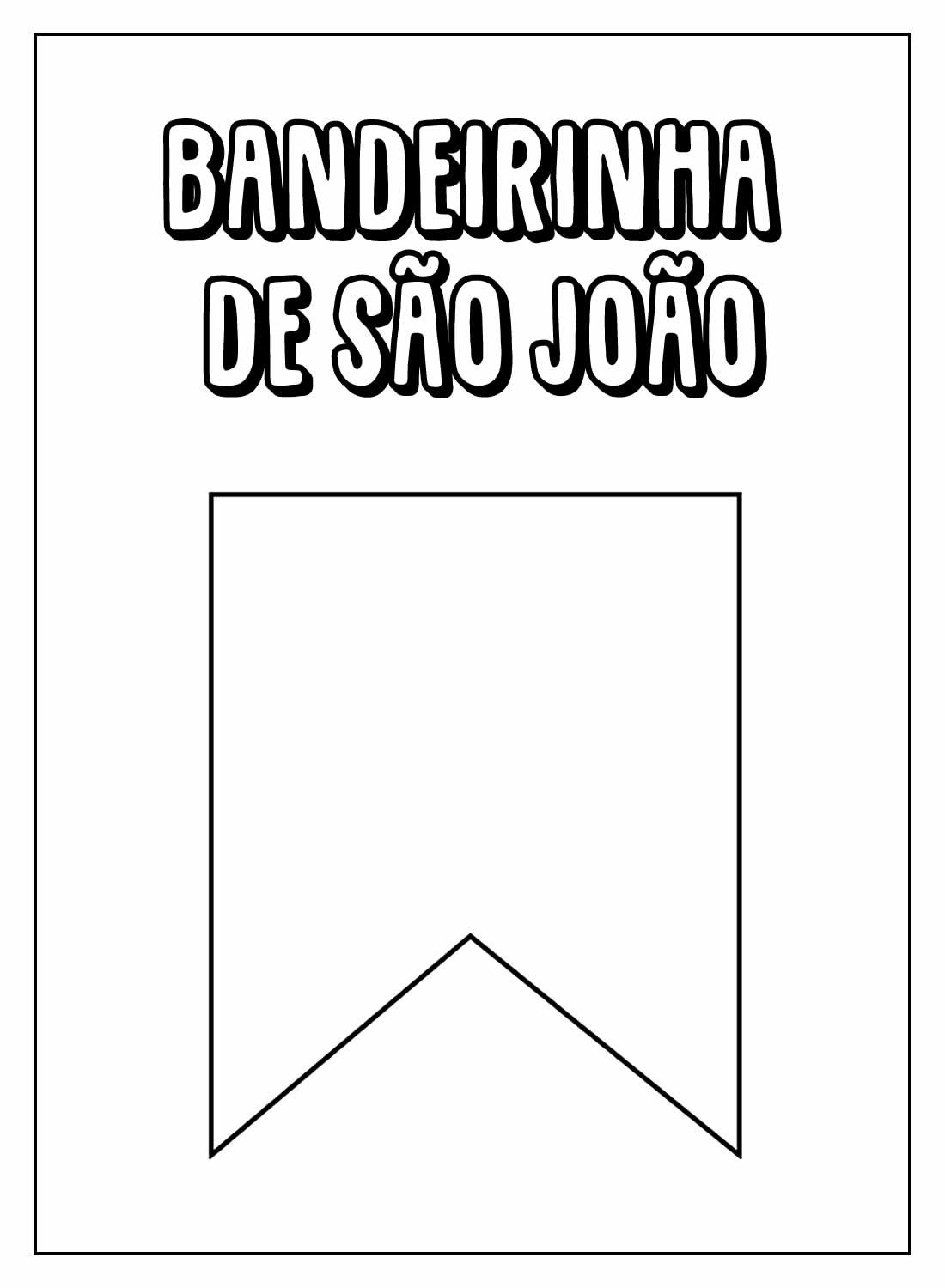 Desenhos de Bandeirinhas Juninas para Colorir e Imprimir - Aprender a ...