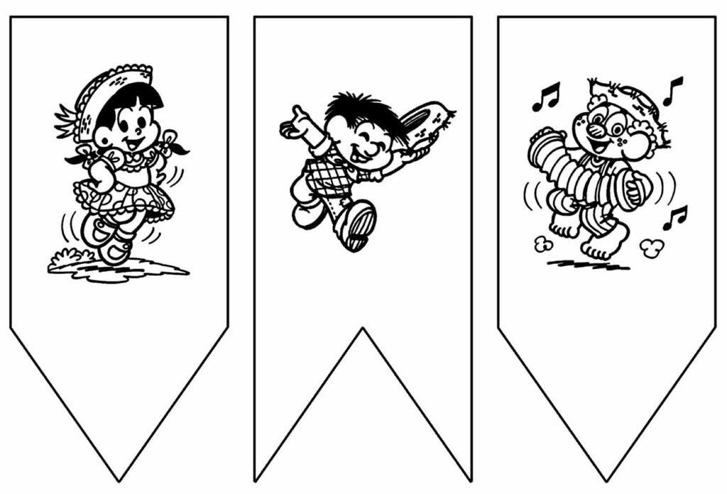 desenhos de bandeirinhas juninas para colorir 9